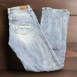 BKE Payton Jeans Women’s Size 28R Blue Medium Wash Distressed Denim